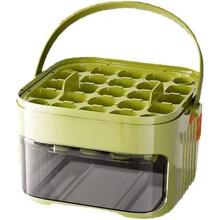 Confezione da 2 vassoi per ghiaccio da 50 cubetti con coperchio, stampo in silicone per un facile rilascio.