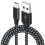 (3 Pack-1 Meter) Nylon braided data cable, Type-C fast charging data synchronization cable 1