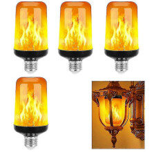 LED-vlamlamp, 4 flikkerende lichtstanden, E27 fitting, vlamlamp, kerst