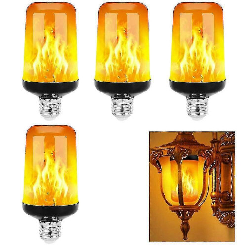 LED-vlamlamp, 4 flikkerende lichtstanden, E27 fitting, vlamlamp, kerst