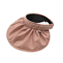 Dames zomerpet met zonneklep, zonnehoed met UV-bescherming, strandpet, reishoed, roze