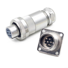 Magneetventielconnector 4/7-pins Proportionele ventielconnector Luchtvaartconnector Hydraulische ventielaansluiting 7-pins
