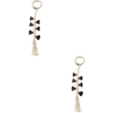 2 stuks retro deurbelhangers, hangende deurbellen, deurhanger met katoenen touw, huishoudelijke deurbel
