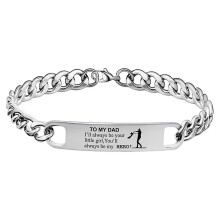 Gliederarmband aus Edelstahl für Herren, 20 cm / 7,87 Zoll, Manschettenarmband