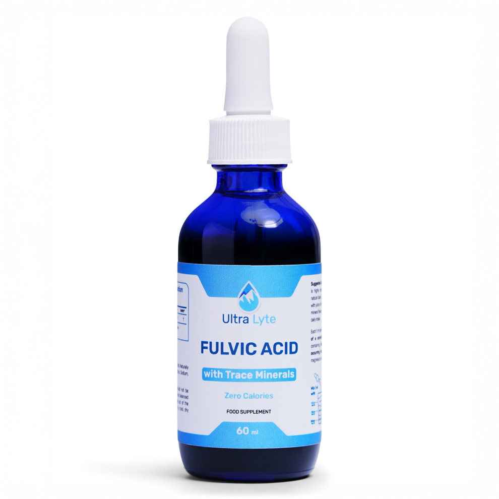 Ultra Lyte Ionic Fulvic Acid 60ml - Liquid Fulvic Acid with Trace Minerals to Support Nutrient Absorption, Gut & Antioxidant Health