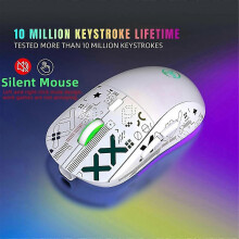 Kompatibel mit der kabellosen mechanischen Maus T90 24g RGB-Gaming-Maus, ergonomisch, 3600 dpi, 11 RGB-Beleuchtungsmodi
