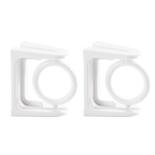 soportes para barra de cortina sin necesidad de taladrar, giratorios 360, autoadhesivos, para barra de cortina de tens
