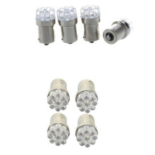 Λαμπτήρας 4x1156 BA15S P21W 9 LED 12V Λευκός & 4x1157 BA15S 9 LED Φως στάθμευσης Φως φρένω