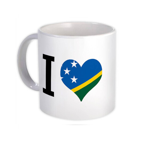 Gift Mug: I Love Solomon Islands Flag