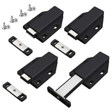 Chiusura a pressione resistente, confezione da 4, chiusura magnetica a contatto per ante di armadietti, chiusura a pressi