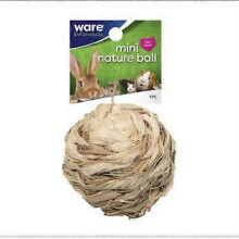 Mini palline di sisal Ware Manufacturing, ideali per masticare e giocare con piccoli animali, confezione da 3.
