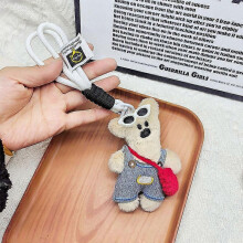 Portachiavi a forma di orsetto carino, ciondolo Kawaii a forma di orsetto dei cartoni animati, grazioso ciondolo per bors