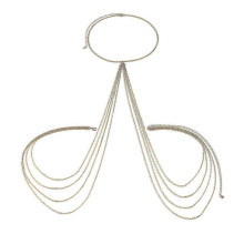 Wielowarstwowy łańcuszek na klatkę piersiową z frędzlami dla kobiet i dziewcząt
