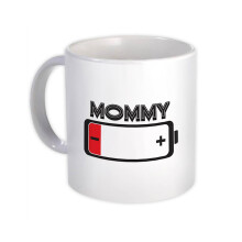 Caneca de oferta para mãe: estou com a bateria fraca, cansada, ideal para café, chá e presente no dia a dia