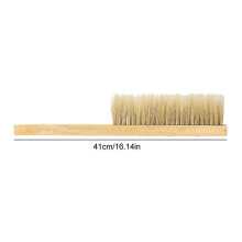 Escova para Colmeia com Cerdas Suaves de Porco e Cabo de Madeira de 41 cm, 64 g, Resistente e Confortável