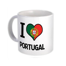 Darčekový hrnček: Milujem portugalskú vlajku