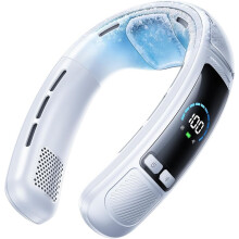 Ventilatore da collo senza pale turbo sensore ghiaccio display digitale ricaricabile portatile esterni