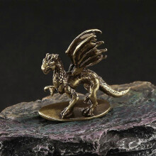 Masívna medená soška Warcraft Pterosaur Dragon Malá soška Stolná ozdoba Mytické figúrky zvierat Retro Domáca Feng Shui d