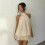 Women's Vacation Fitted Backless Halter Tie Waist Solid Dress,Apricot,S 1