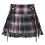 Lace Plaid Pleated Bodycon Mini Skirt,Pink,S 1