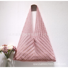 Artistic woven bag, women's shoulder bag, large capacity commuter tote bag