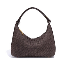 Trendy and versatile handmade woven bag, simple lunchbox handbag, niche shoulder bag/underarm bag