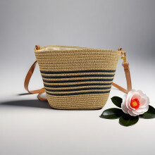 Children's summer outing woven crossbody bag, summer beach vacation casual bag