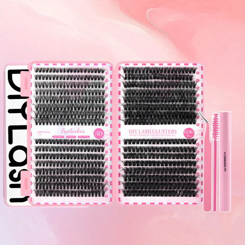 Single-cluster segmented eyelashes with glue A09 3D voluminous eyelashes