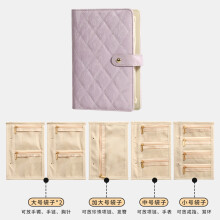 Organizzatore di gioielli, libro per riporre oro e gioielli, regalo antiossidante, classico portatile da viaggio (viola) + un set di 5 pagine interne