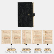 Libro portagioie in oro, antiossidante, portatile, nero + 5 pagine interne