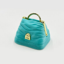 Borsa in velluto, scatola porta orecchini e perni, confezione per gioielli in tessuto di velluto, azzurro; 55,5*43,5*50,5 mm