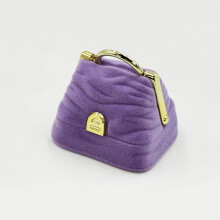 Borsa in velluto, scatola porta orecchini e perni, confezione per gioielli in tessuto di velluto, viola chiaro; 55,5*43,5*50,5 mm