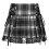 Lace Plaid Pleated Bodycon Mini Skirt,Black,S 1