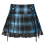 Lace Plaid Pleated Bodycon Mini Skirt,Blue,M 1