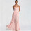 Women's Solid Low-cut Pleated Camisole Dress,Pink,M 1