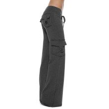 Dame Komfort Yogabukser med Pocket, Heather Grey, 3XL