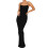Women's Solid Camisole Bodycon Long Dress,Black,S 1