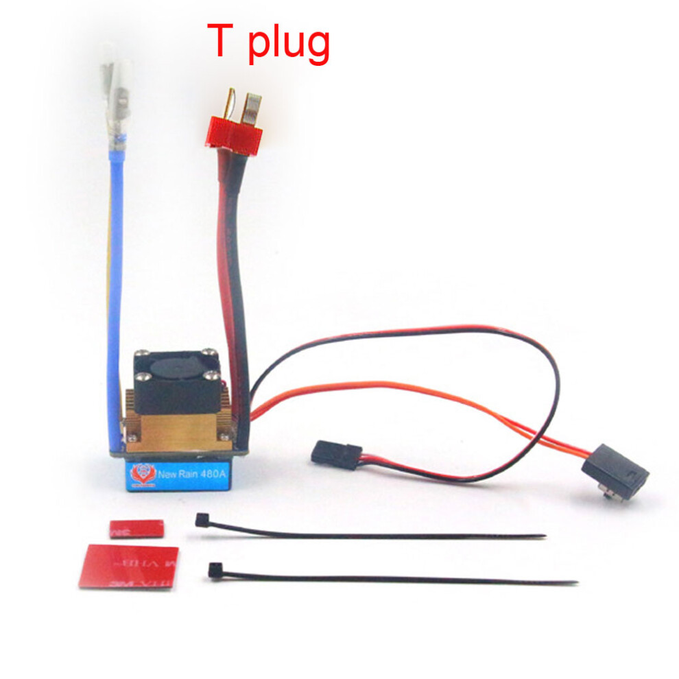 (Xt60 Plug) 480A Brushed Esc Two-Way Speed Controller For 540 550 775 Motor Rc Car Buggy Truck 413590679325