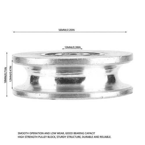 56 mm Hochfester Lagerrollen-Drahtseil-Heberollenblock 1