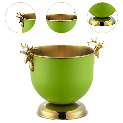 Balde de Gelo Redondo Multifuncional para Vinho e Bebidas com Refrigeração e Armazenamento 2