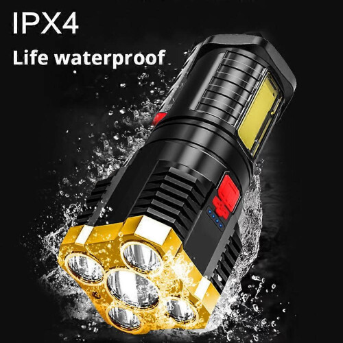 Φακός 4 led Ισχυρός επαναφορτιζόμενος φακός USB 500lm COB φακός κάμπινγκ φακ 2