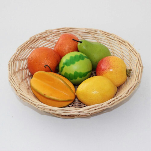 1 Set 2 Pcs Wicker Fruit Baskets Bread Steamed Bun Baskets (Assorted Color) 1