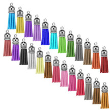 50Sets DIY Tassel Keychains Van PU Leer Voor Stijlvolle Bag Decoratie