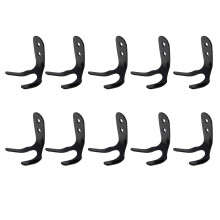 10Sets Muurkapstokhaak Zwart U-Vormig
