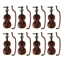 8St Kleine Viool Ornament Bruin Voor DIY Mini Huis