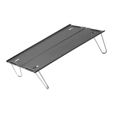 1Set Aluminium Opvouwbare Campingtafel Zwart Voor Thee En Barbecue