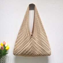 Artistic woven bag, women's shoulder bag, large capacity commuter tote bag