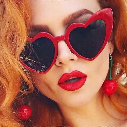 Γυαλιά ηλίου Love Heart Cat Eye για γυναίκες Vintage χριστουγεννιάτικο δώρο μα 1