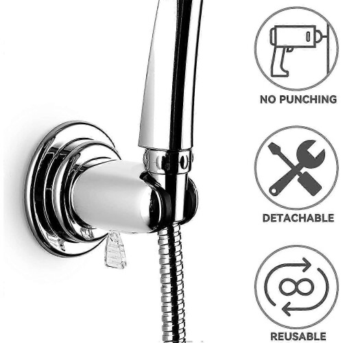 Hand Replaceable Strong Vacuum Suction Cup Shower Head Holder, Universal Adjustable Suction Cup Shower Holder, Removable Wall Suction C 1