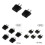 Lot de 5 adaptateurs de voyage 110 V vers 220 V 3